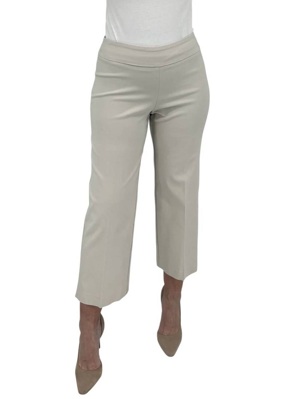 NEW ESTELLE AND FINN crop wide leg pant in stone